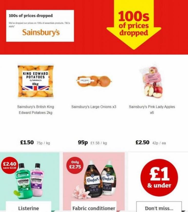 100s Of Prices Dropped. Sainsbury's (2022-03-14-2022-03-14)
