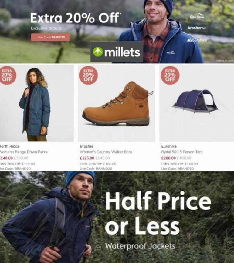 Extra 20% Off Offers. Millets (2022-03-15-2022-03-15)