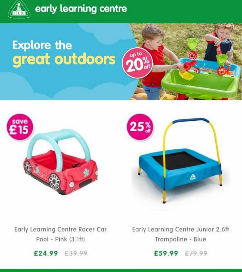 Great Outdoors Up To 20% Off. Early Learning Centre (2022-04-03-2022-04-03)
