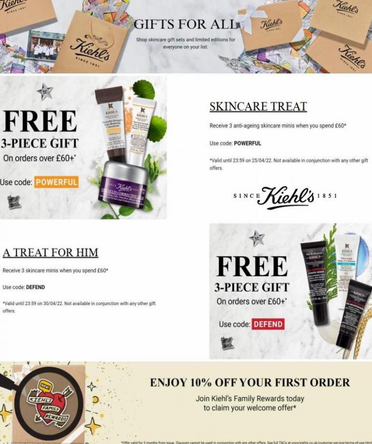 Gifts for All. Kiehl's (2022-04-30-2022-04-30)