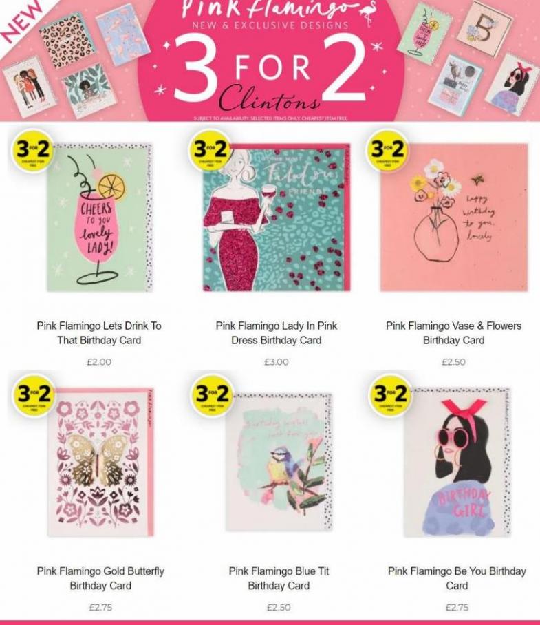 3 For 2 Pink Flamingo Design. Clintons (2022-05-05-2022-05-05)