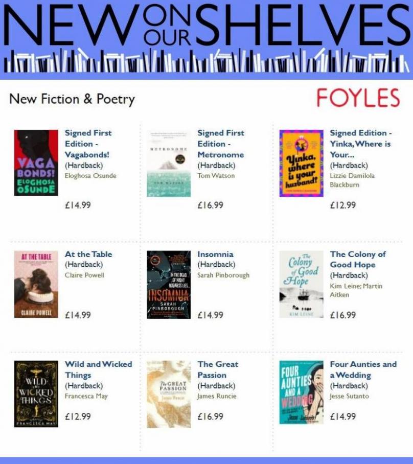 New On Our Shelves. Foyles (2022-04-17-2022-04-17)