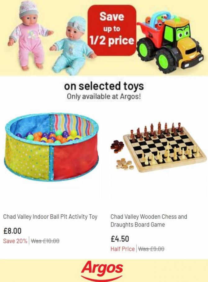 Save up to 1/2 Price on Selected Toys. Argos (2022-05-31-2022-05-31)
