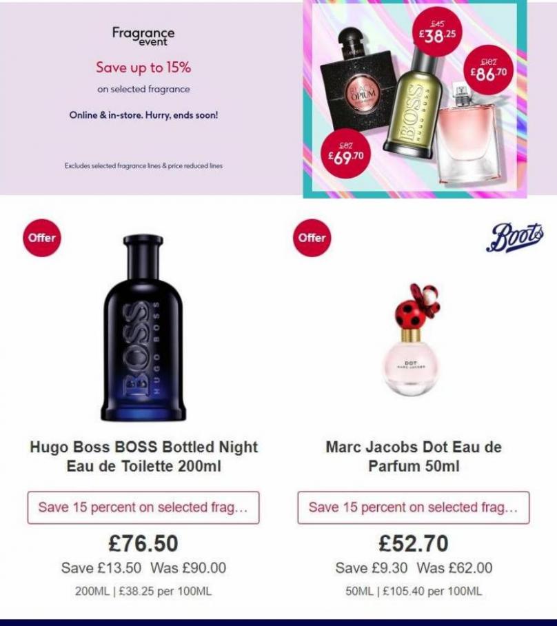Save up to 15% on selected fragrance. Boots (2022-06-02-2022-06-02)