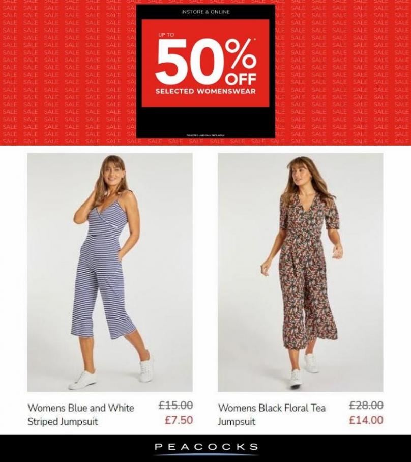 Up To 50% Off Selected Ladieswear. Peacocks (2022-05-09-2022-05-09)