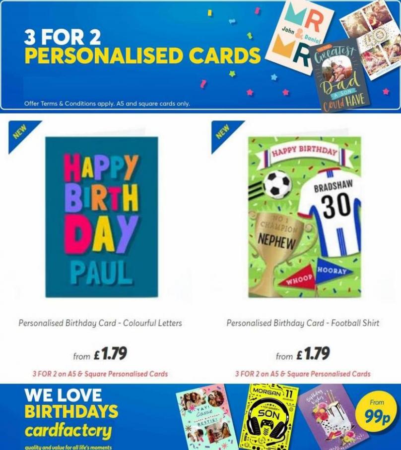3 For 2 Personalised Cards. Card Factory (2022-05-10-2022-05-10)