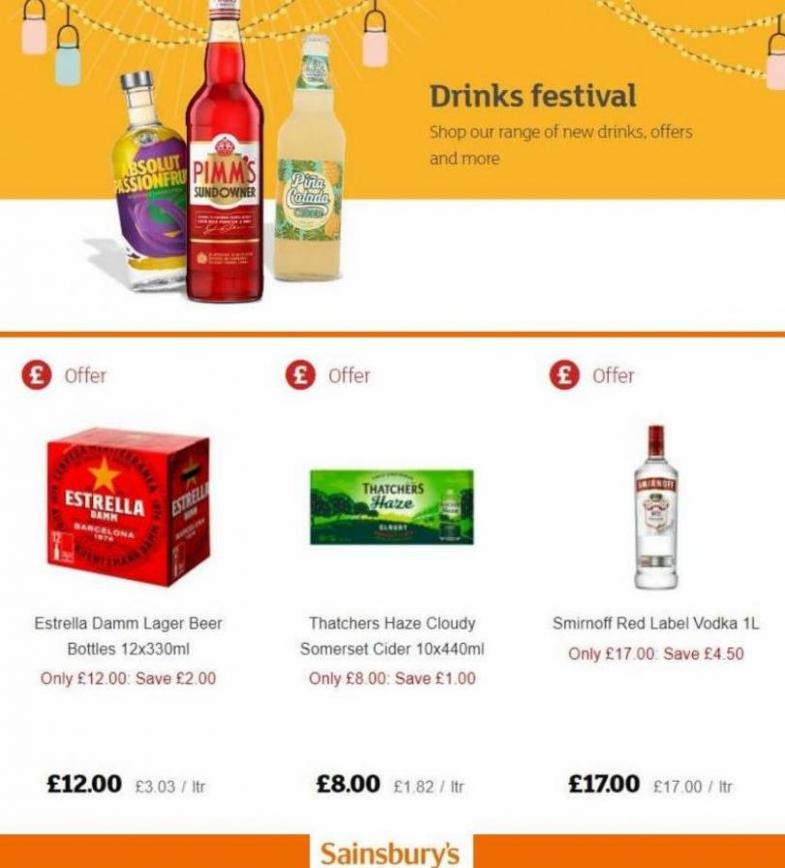 Drinks Festival Offers. Sainsbury's (2022-06-12-2022-06-12)
