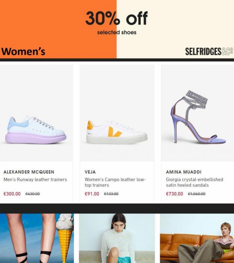 30% Off selected women shoes. Selfridges (2022-06-27-2022-06-27)