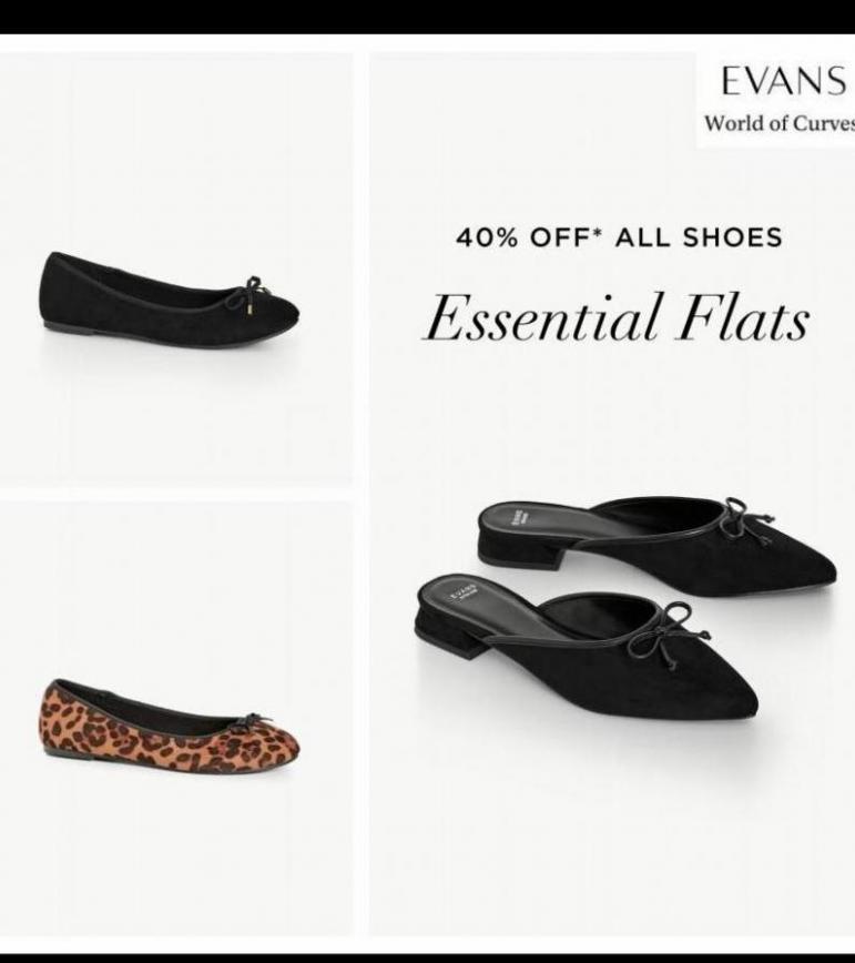40% Off Flat Shoes. Evans (2022-06-14-2022-06-14)
