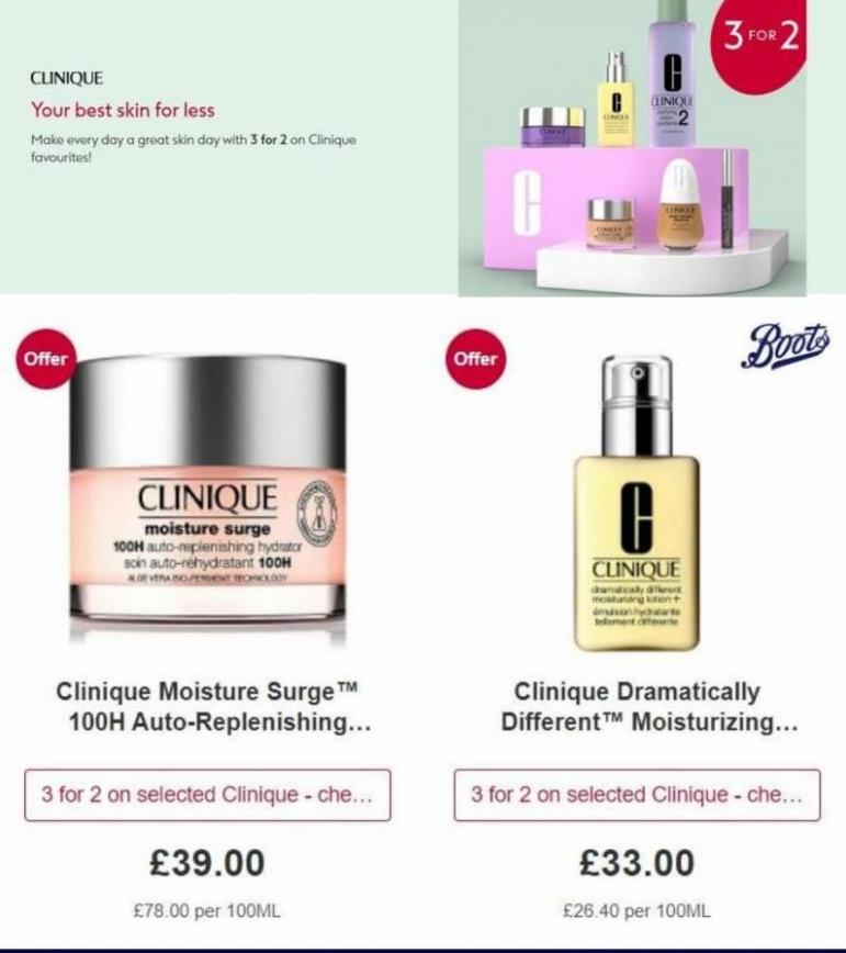 3 For 2 On Selected Clinique. Boots (2022-06-15-2022-06-15)