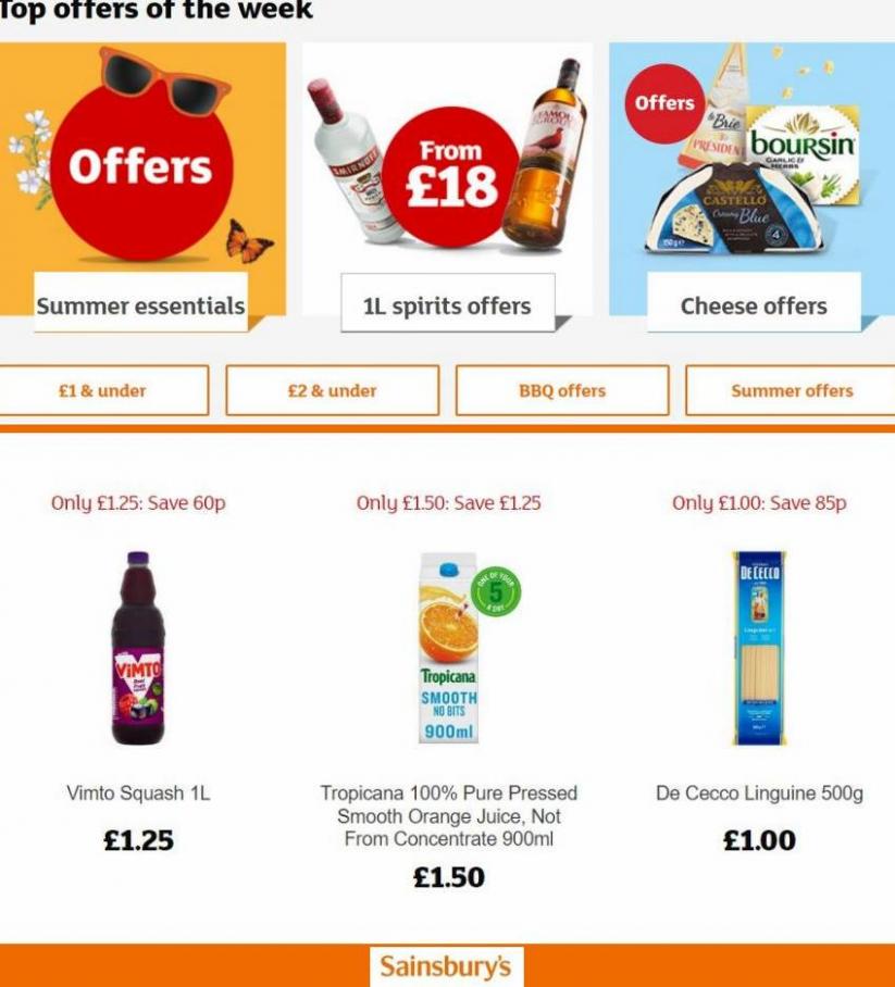 Top offers of the week. Sainsbury's (2022-07-18-2022-07-18)