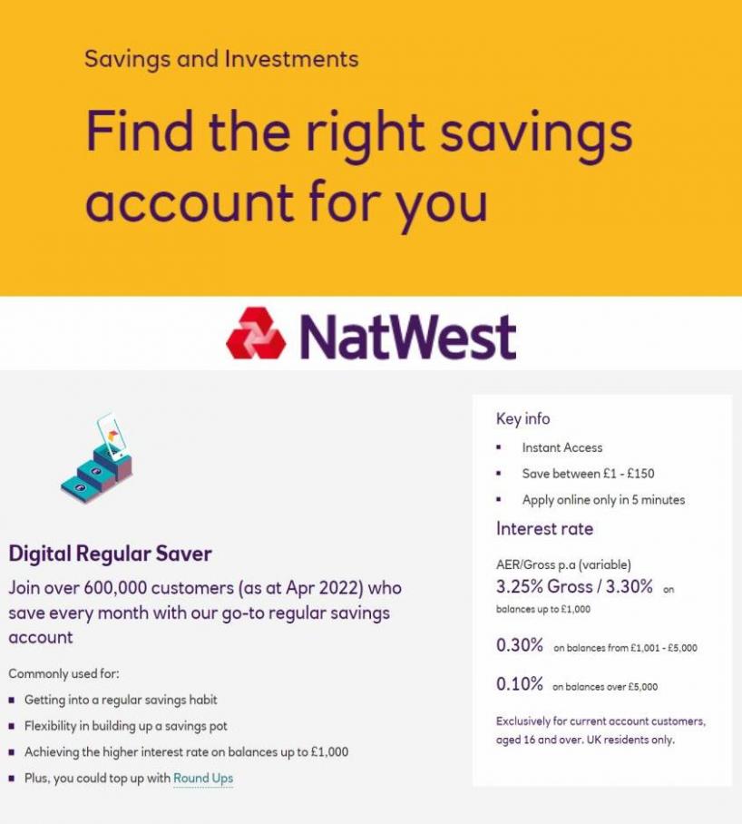 Natwest Savings. Natwest (2022-09-03-2022-09-03)