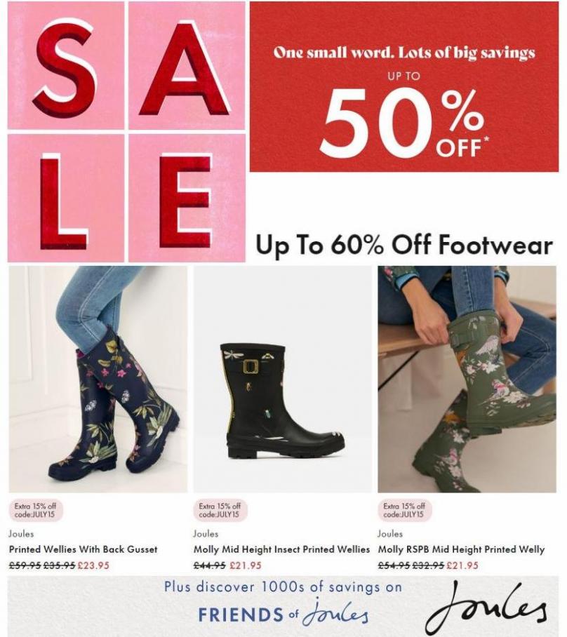 Up To 60% Off Footwear. Joules (2022-07-13-2022-07-13)