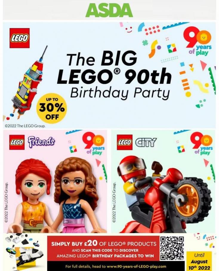 Lego birthday party up to -30% off. Asda (2022-07-21-2022-07-21)
