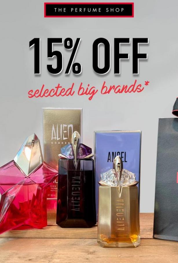 15% OFF selected big brands. The Perfume Shop (2022-08-31-2022-08-31)