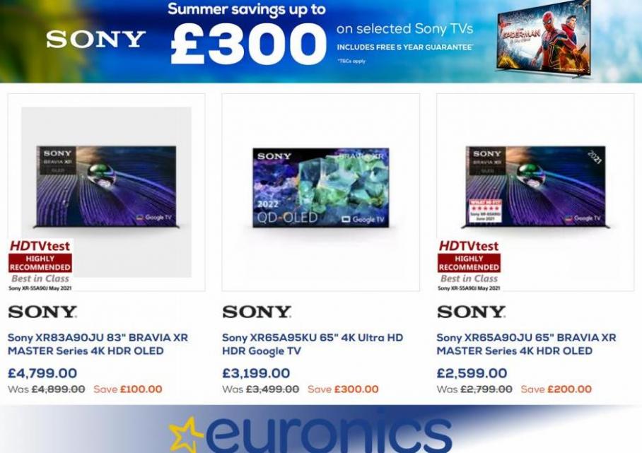 Sony Summer Savings Promotion. Euronics (2022-09-07-2022-09-07)