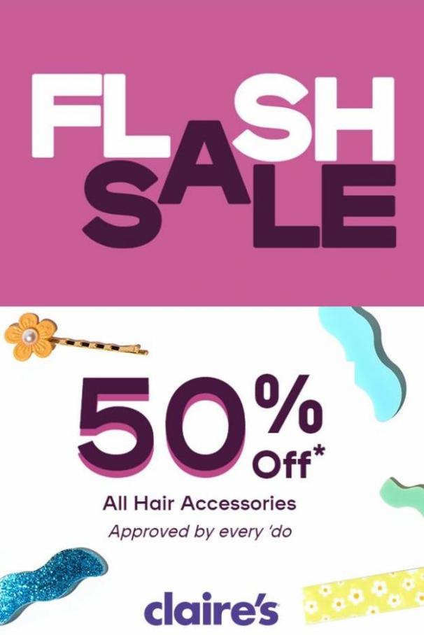 Flash SALE Hair Accessories -50%. Claire's (2022-09-25-2022-09-25)