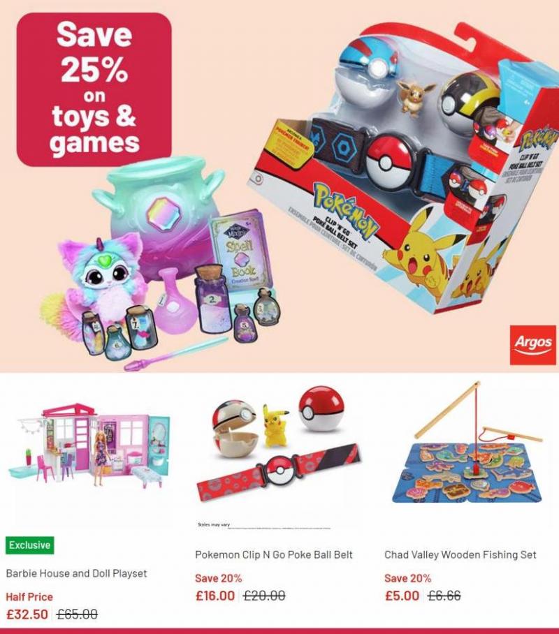 Save 25% on selected toys and games. Argos (2022-11-03-2022-11-03)