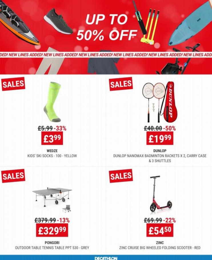 UP TO 50% OFF. Decathlon (2022-11-01-2022-11-01)