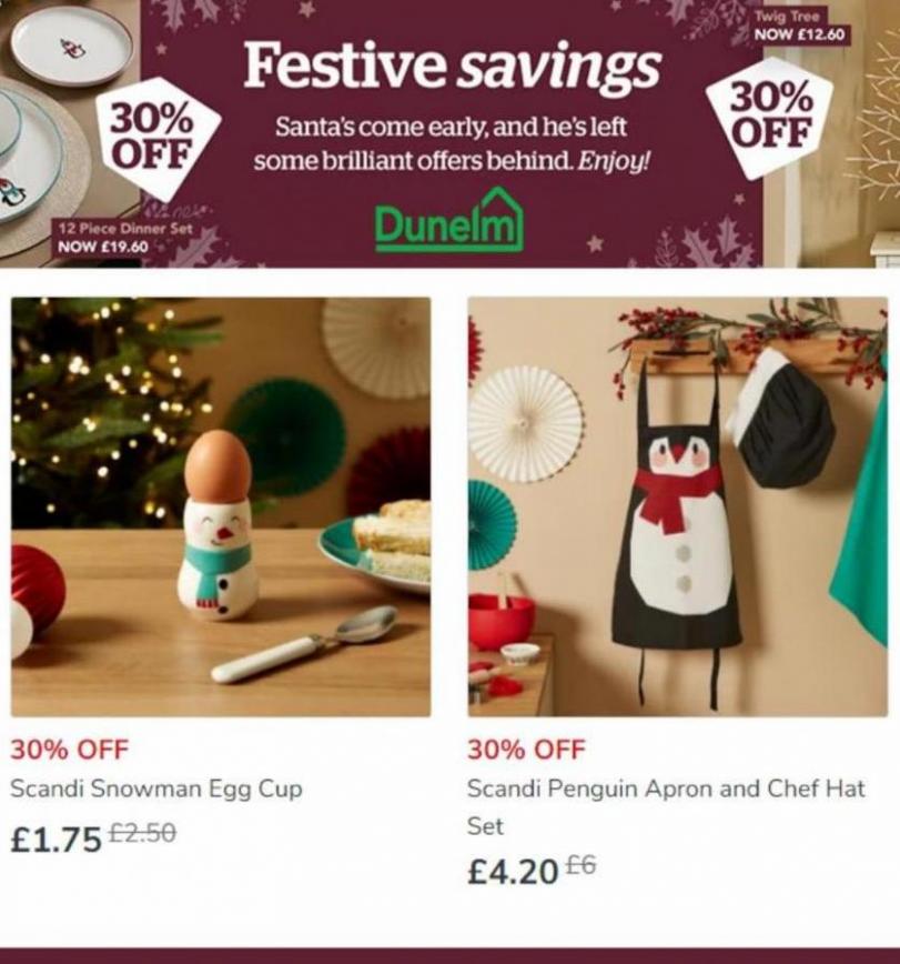 Festive Savings 30% Off!. Dunelm (2022-12-13-2022-12-13)