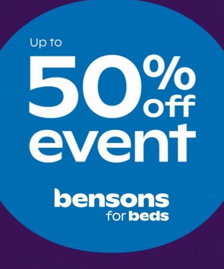 Up to 50% off event. Bensons for Beds (2023-02-16-2023-02-16)