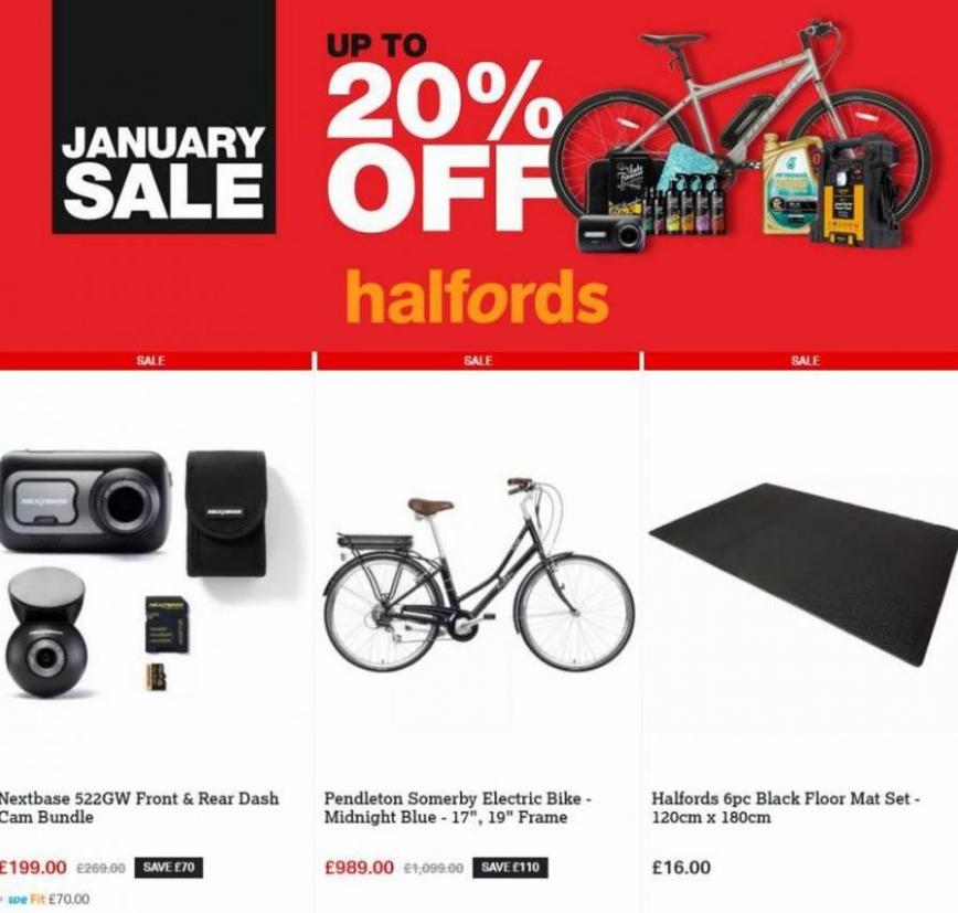 Up to 20% off. Halfords (2023-01-20-2023-01-20)