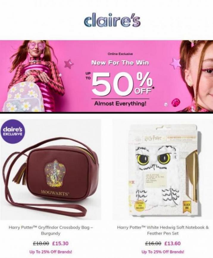 Up to -50% Off. Claire's (2023-02-16-2023-02-16)