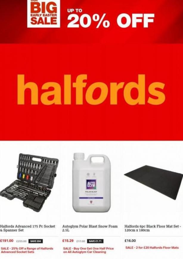 Up to 20% off. Halfords (2023-04-16-2023-04-16)