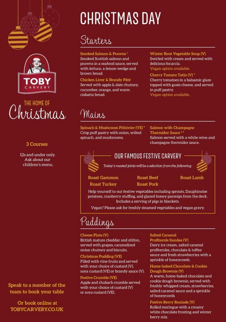 CHRISTMAS DAY. Toby Carvery (2023-12-25-2023-12-25)