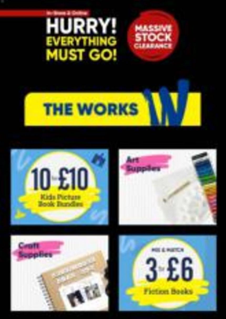 Massive Stock Clearance. The Works (2024-02-04-2024-02-04)